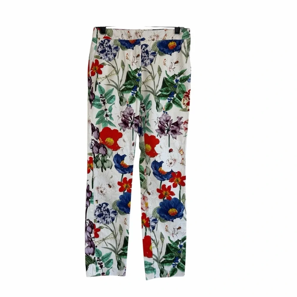 2/$30 Zara Multicolor Vibrant Floral Cropped Pants Artsy